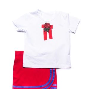 Two pcs kids (girls) shirt & skirt set